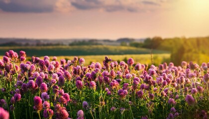Obraz premium wild red clover trifolium pratense