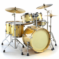 drums in white background