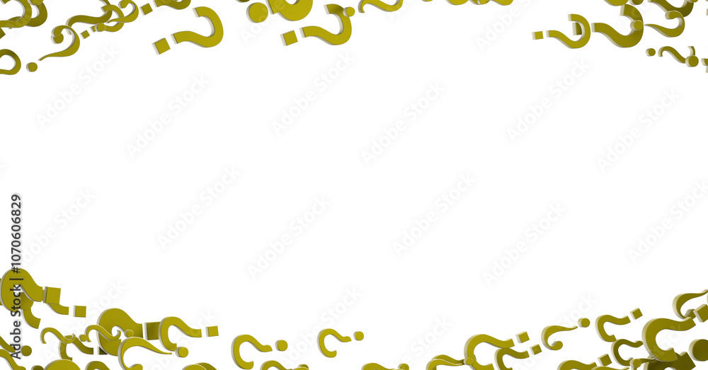 Poster question mark symbols for faq