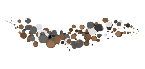  Multicolored confetti on white