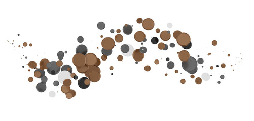  Colorful confetti on white background