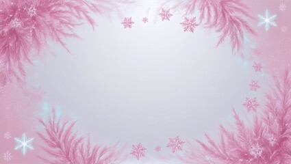 Pink and purple Christmas snowflake vector backgrounds for winter holiday cards and designs