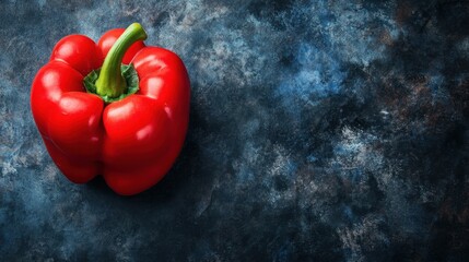 Fresh Red Bell Pepper on Textured Background