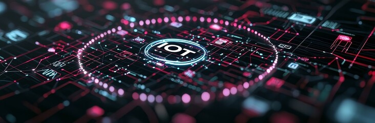 Fototapeta premium Businessman offers IOT products and solutions. 3D illustration.
