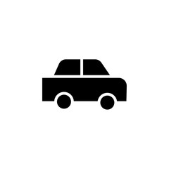 Car Icon black and white vector sign