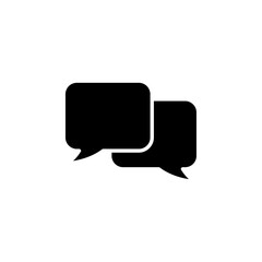 Fototapeta premium Chat Icon black and white vector sign