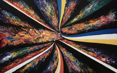 Colorful paint band splash background with dynamic energy