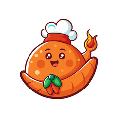 Hand drawn flat design thai food illustration