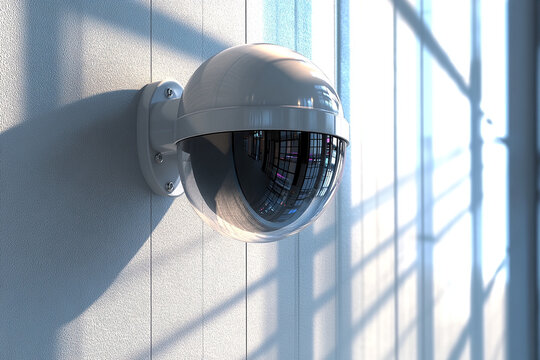 security camera on a building wall, cctv
