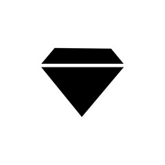 Diamond icon black and white vector sign