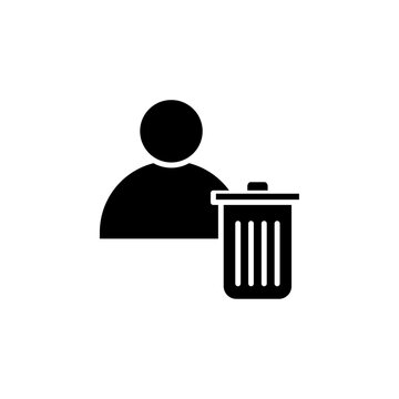 recommend clip art: Delete user icon black and white vector sign