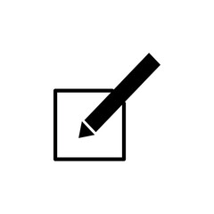 Edit icon black and white vector sign