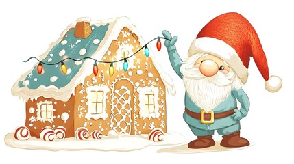 Christmas Gnome Gingerbread House