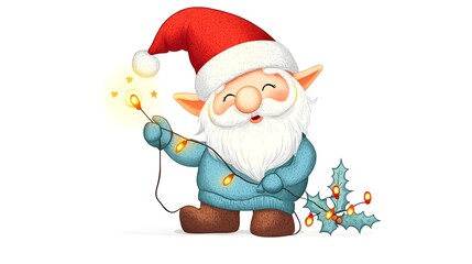 Obraz premium Christmas Gnome Lights