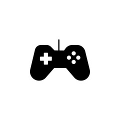 Gaming Controller Icon black and white vector sign © Topline