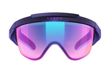 Sleek, modern goggles with gradient lenses featuring shades of blue and pink, designed for style and functionality.