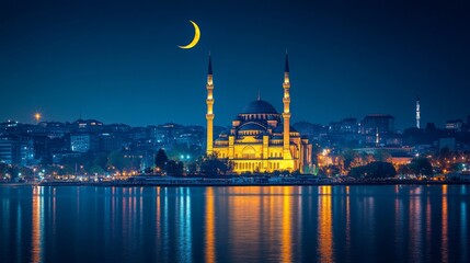 Obraz premium Majestic Mosque by Night