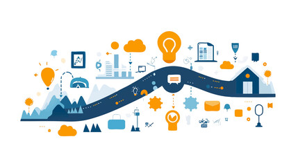 Business road map timeline infographic icons designed for abstract background template