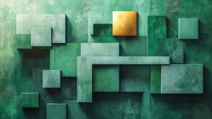 Geometric Abstract Art Composition