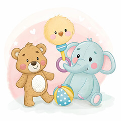 Obraz premium 3 in 1 soft baby toys bundle