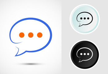 Chat icon design illustration, Message sign symbol for apps and websites