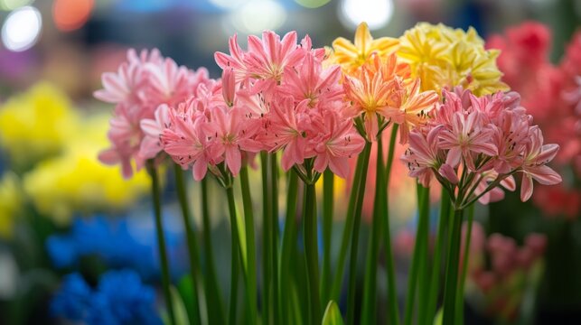 Colorful Blooming Nerines