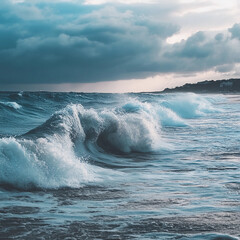 waves on the beach