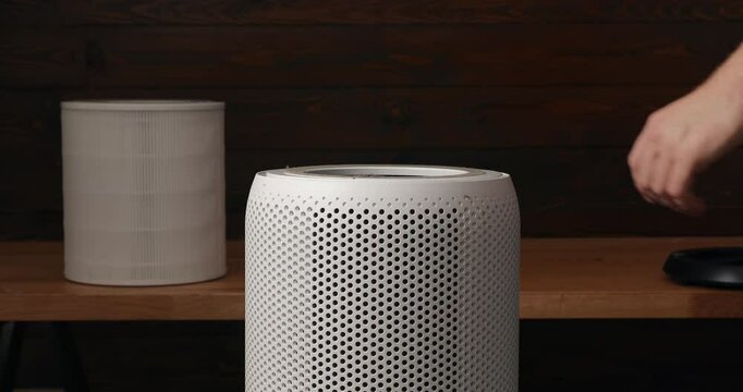 Clean and dirty air purifier filter replacement