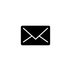 Mail Icon black and white vector sign