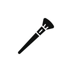 Makeup brush icon black and white vector sign