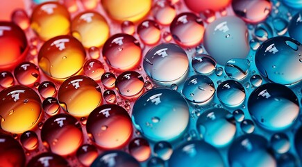 water drops on colored abstract background