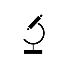 Microscope Icon black and white vector sign