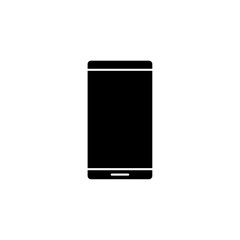 Naklejka premium Mobile icon black and white vector sign