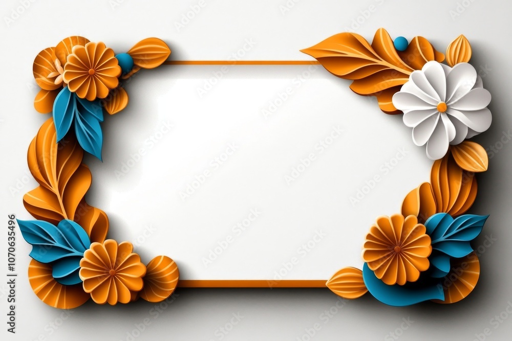 Aufkleber illustrated banner with abstract shapes and soft colors on a white background, creating a clean, mod