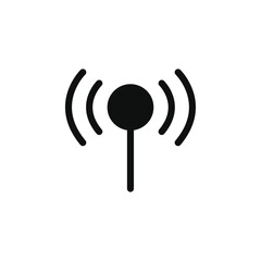Radio icon black and white vector sign