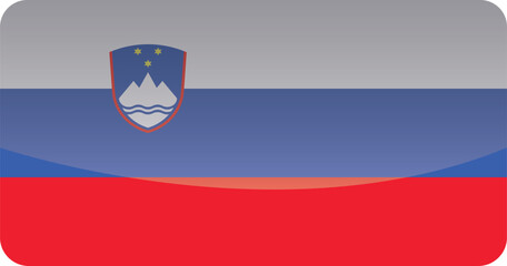 Obraz premium National flag of Slovenia.Vector illustration