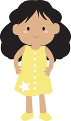 Vector cute happy smiling child isolated on white African Children isolated on white