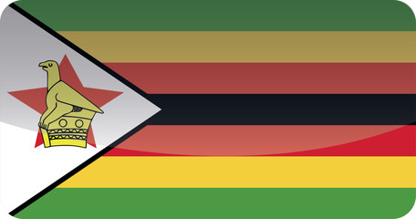 National flag of Zimbabwe.Vector illustration