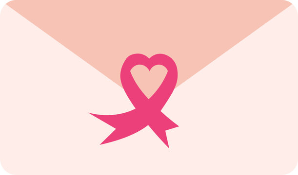pink letter with brast cancer ribbon