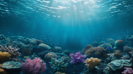 Fototapeta premium A stunning view of a coral reef underwater