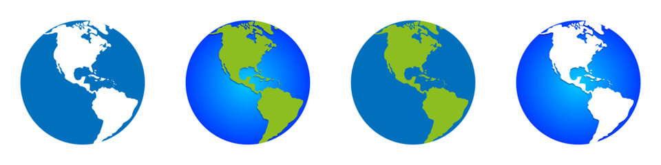 ocean American continent vector design, editable American continent image, symbol, illustration, ocean