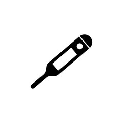 Thermometer Icon black and white vector sign