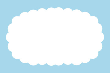 Fluffy cloud frame cute simple