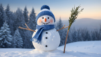 Obraz premium Christmas winter background with snow and blurred bokeh.Merry christmas and happy new year greeting