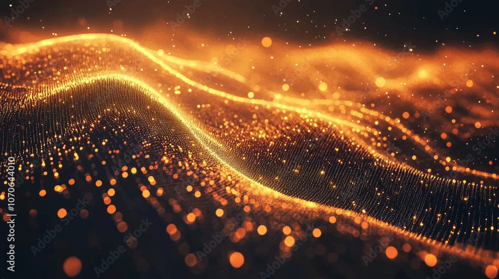 Poster abstract digital data background. panoramic high speed technology concept, light abstract background