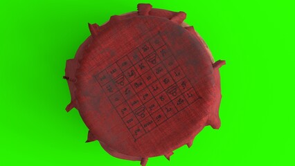 ghost pot with green background