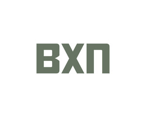 BXN logo design vector template. BXN