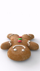 gingerbread man with white background