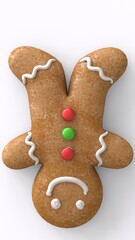 gingerbread man with white background
