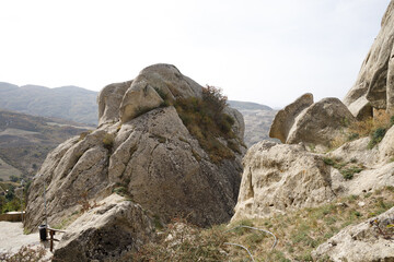 landscape viewed from Pietrapertosa of the Dolomiti Lucane mountain range in the heart of Basilicata region, Italy
